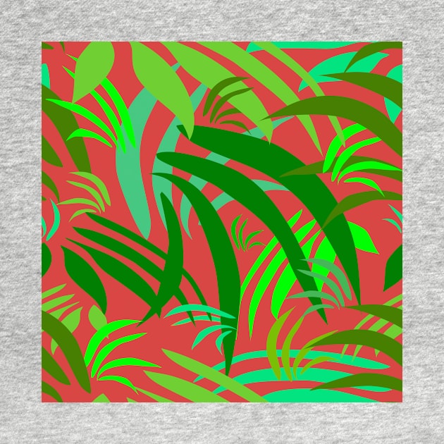 Fronds on Soft Red Repeat 5748 by ArtticArlo